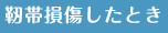 靭帯損傷したとき